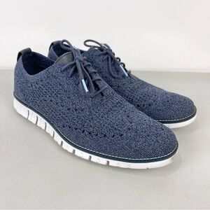 Cole Haan Men's Zerogrand Stitchlite Oxford Loafers Blue Knit Size 9M Casual